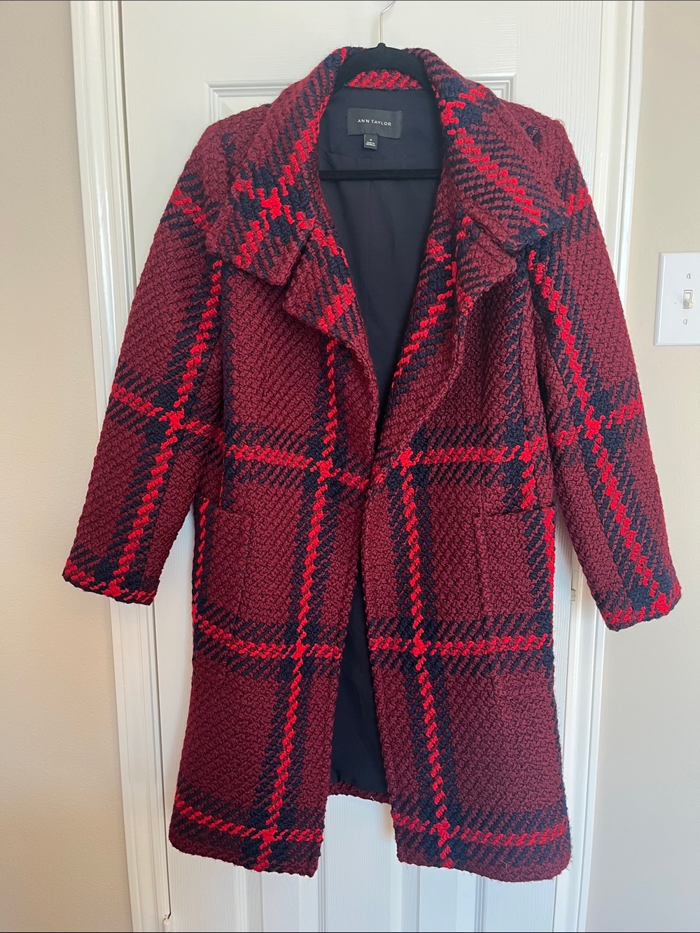 Ann Taylor Tweed Wool Blend Coat
